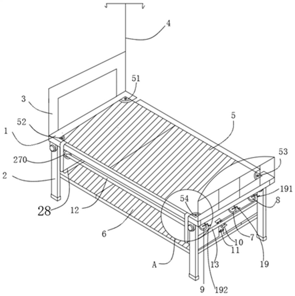 A kind of medical care bed mattress and its mattress installation structure