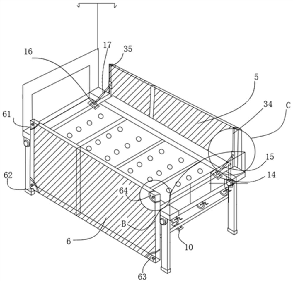 A kind of medical care bed mattress and its mattress installation structure