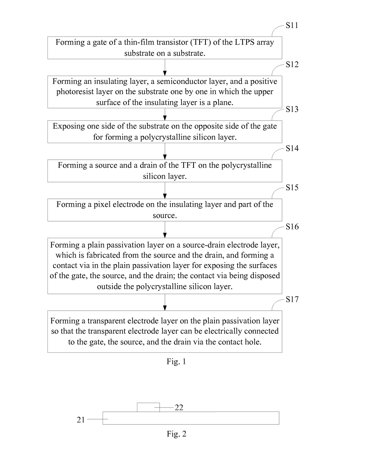 Ltps array substrate and method for producing the same