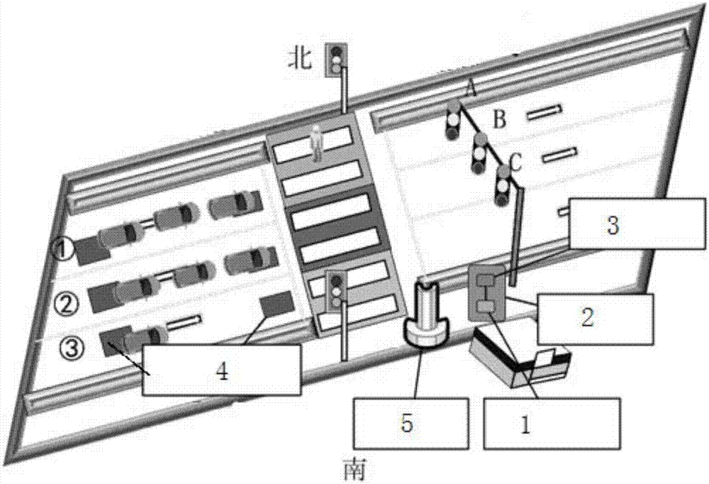 One-way street intelligent traffic light control system and method based on last stage of sidewalk passage