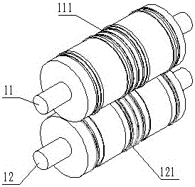 Sectional material forming device