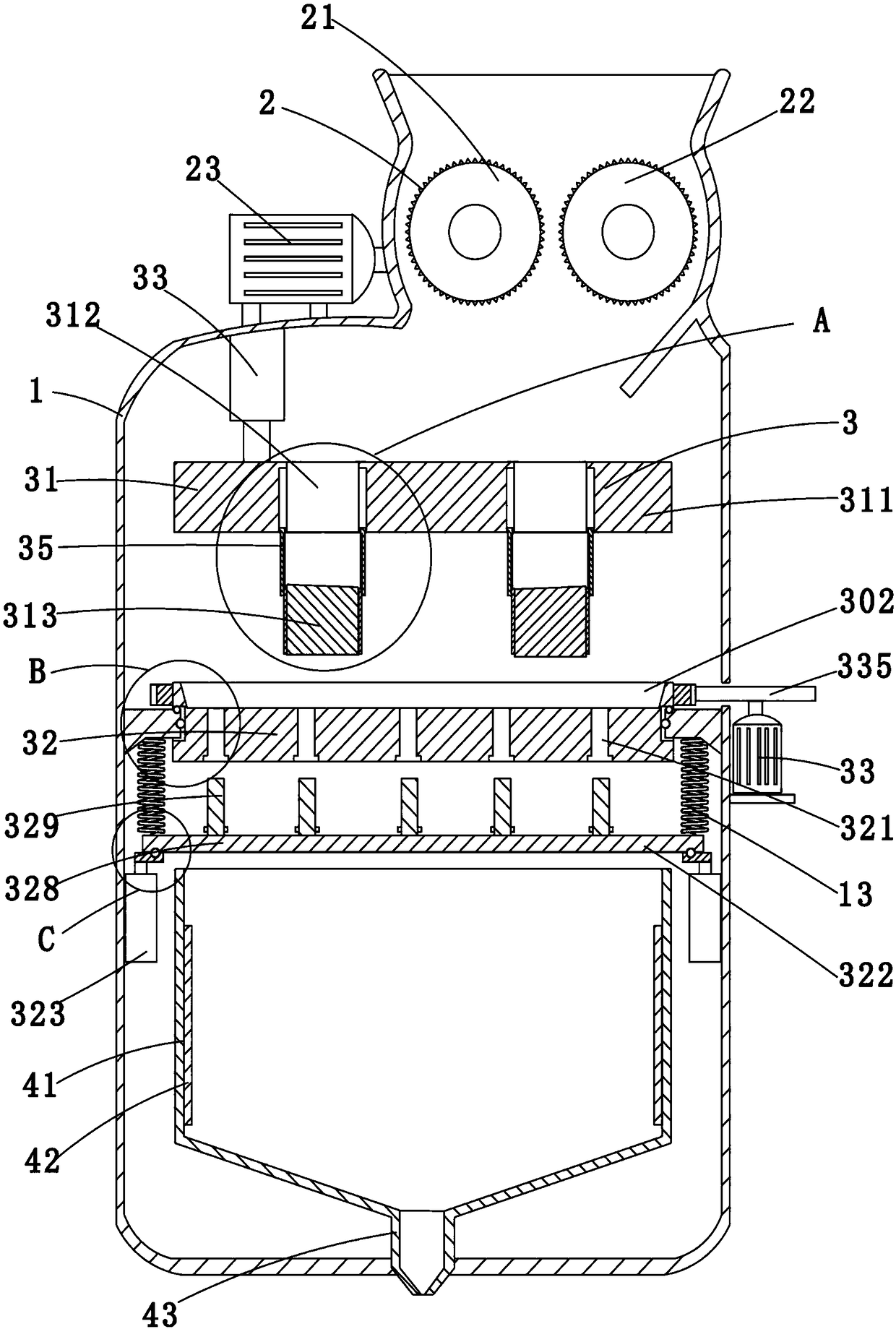 Waste plastic crushing and reprocessing apparatus