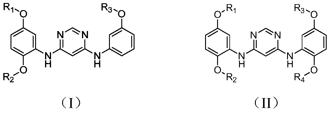 A kind of 4,6-pyrimidinediamine compound and its preparation method and application