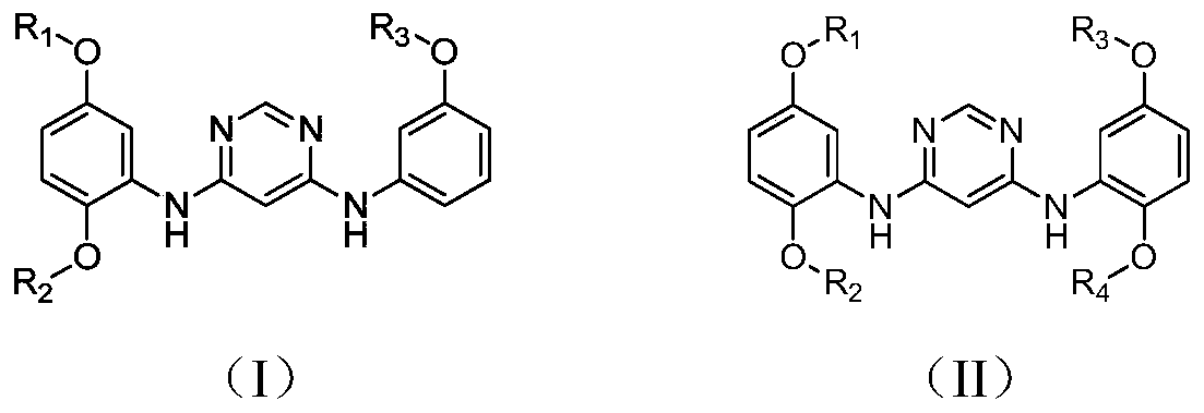 A kind of 4,6-pyrimidinediamine compound and its preparation method and application