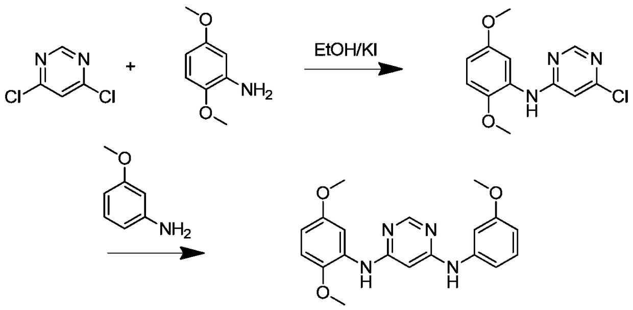 A kind of 4,6-pyrimidinediamine compound and its preparation method and application