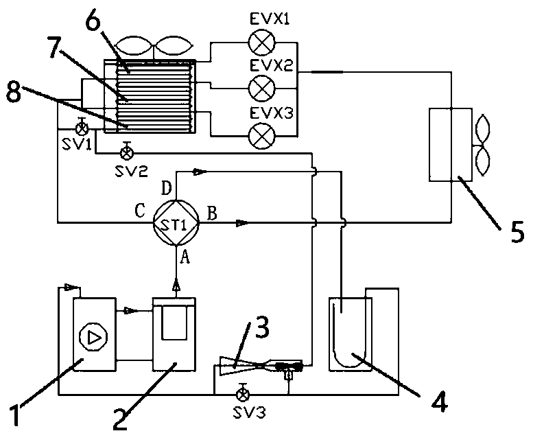 Multi-jet cryogenic heat pump energy-saving system with an injector