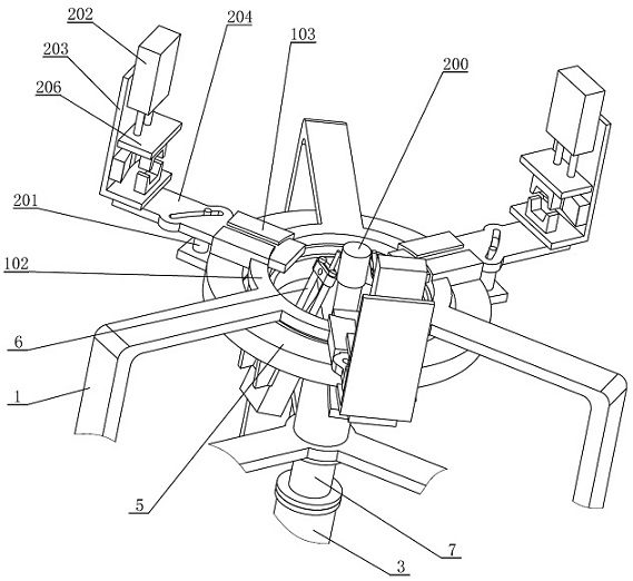 A welding device and welding method for capstan and support shaft of pepper removal machine