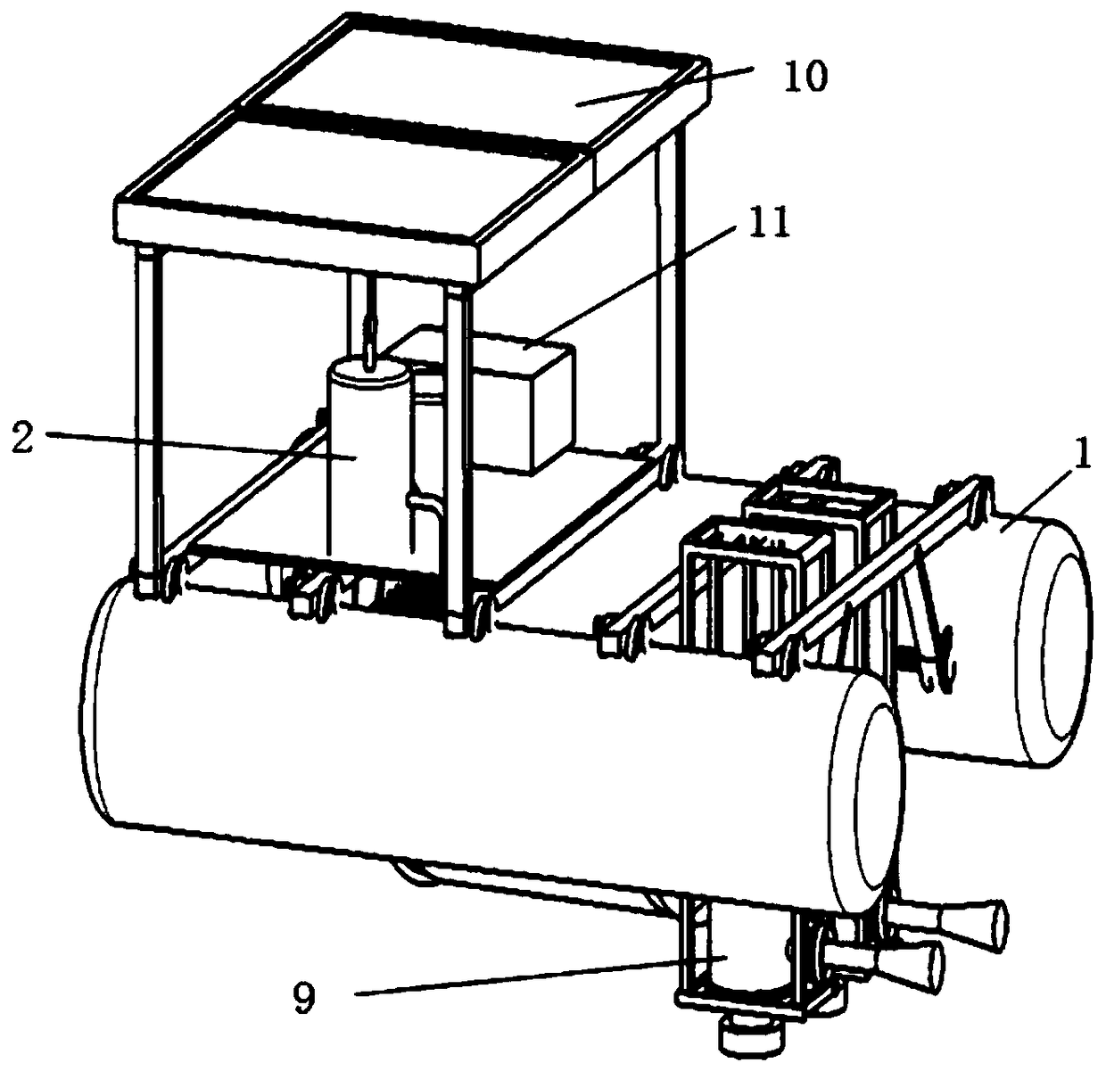 Self-moving aeration device for increasing content of dissolved oxygen in water