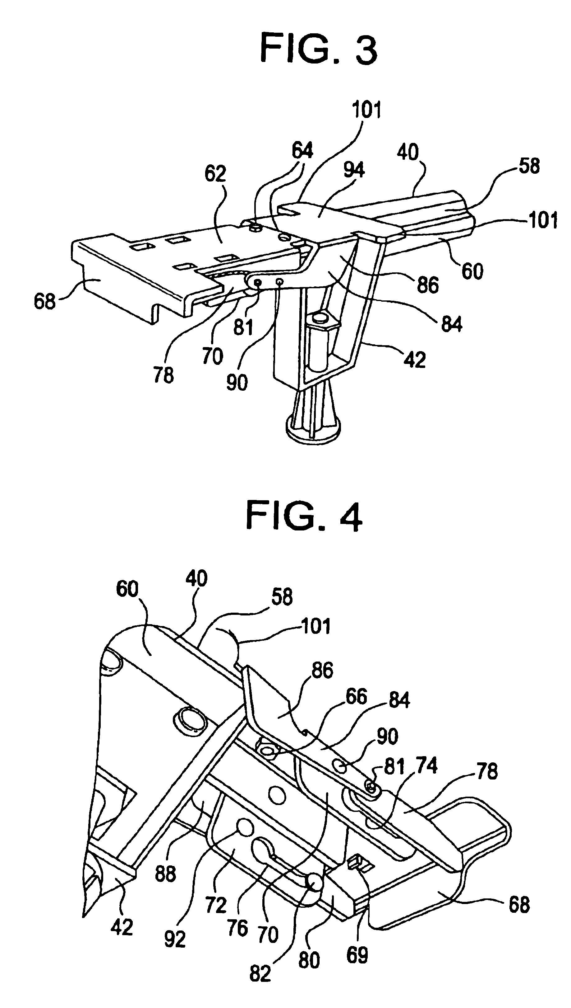 Bed frame center beam locking mechanism