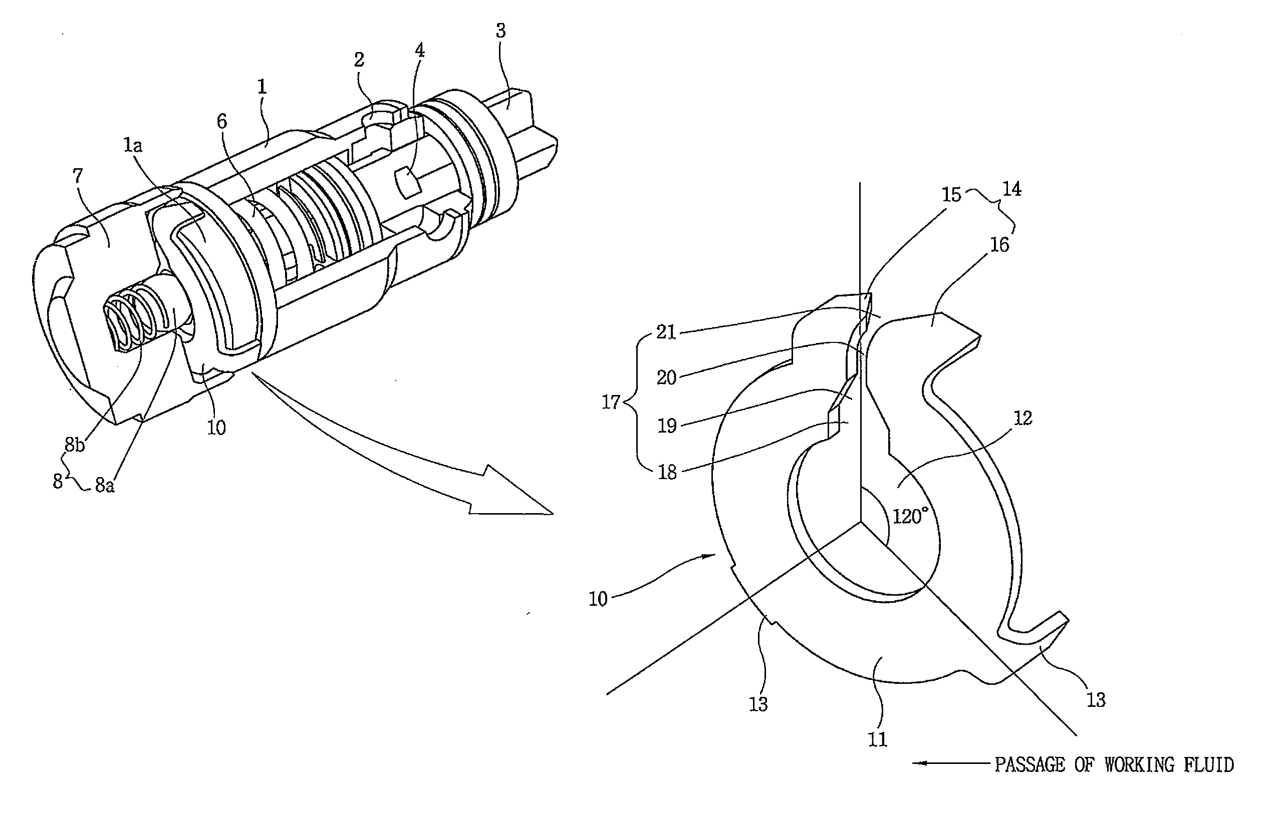 Pulsation pressure decreased type pump for vehicle slip control system