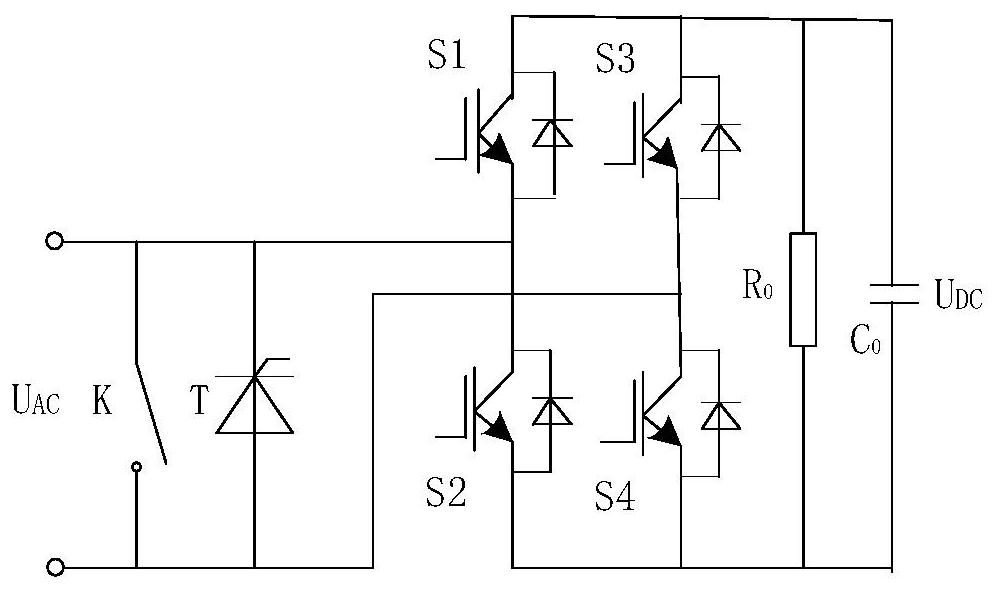 Flexible straight valve submodule capacitor overvoltage protection device and protection method