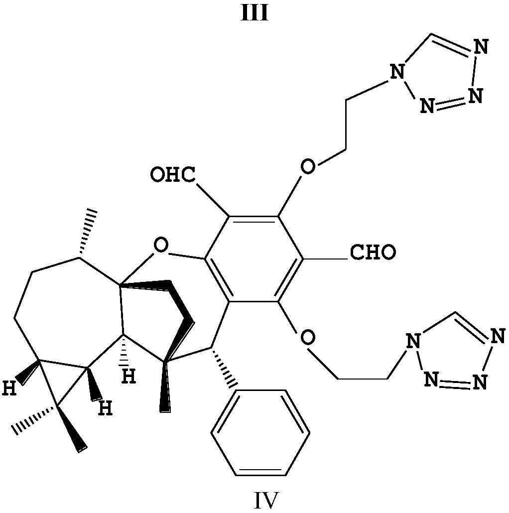 Guava dialdehyde heterosource terpene piperazinyl and tetrazolium derivative composition for preparing anti-rhinitis drug