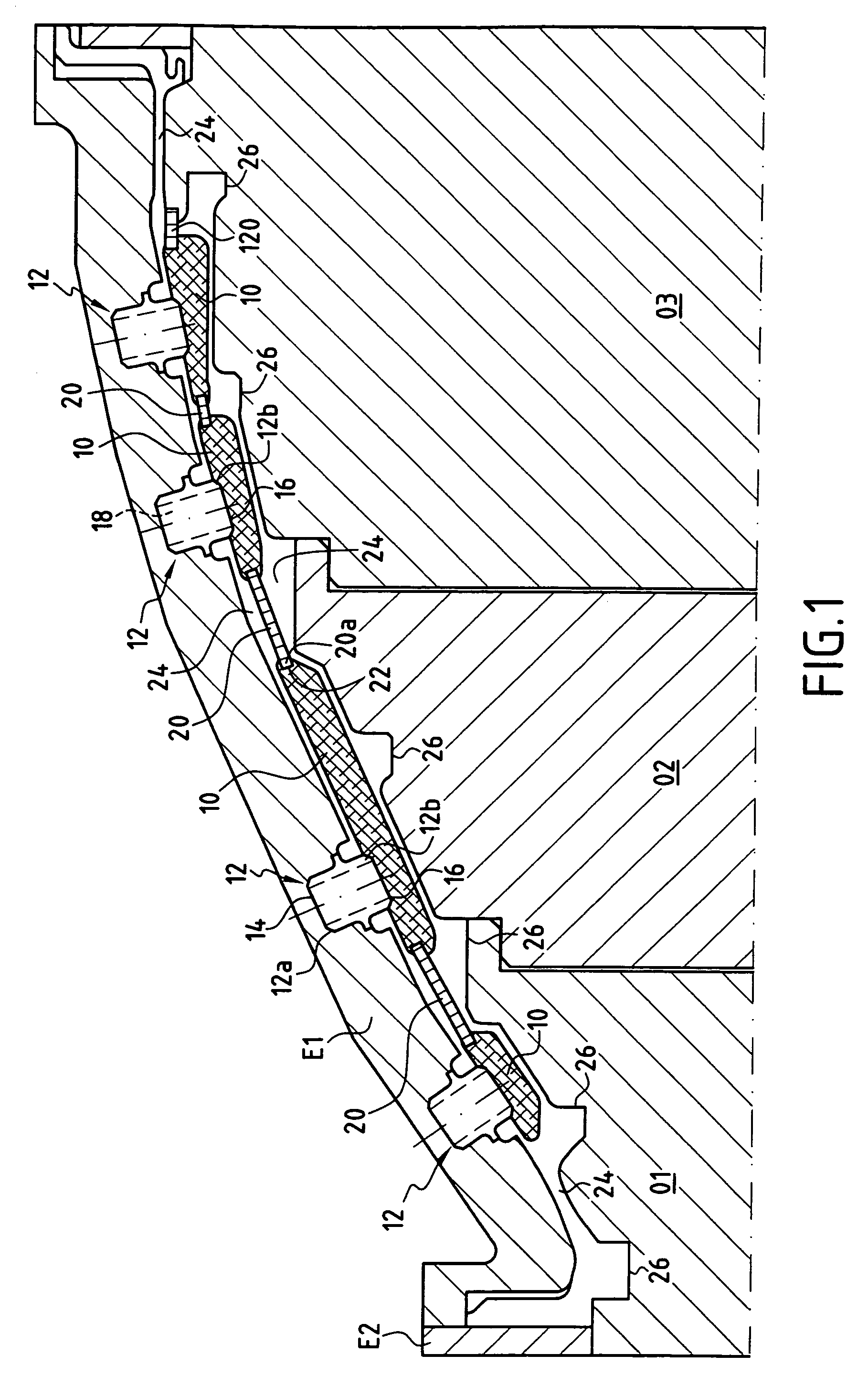 Method of fabricating a casing for turbine stator