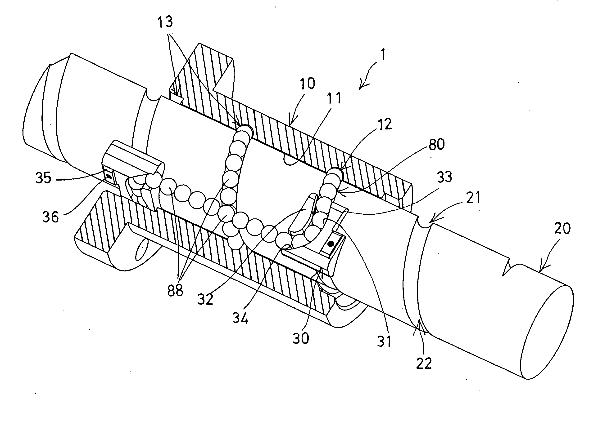 Ball screw device having ball guide member