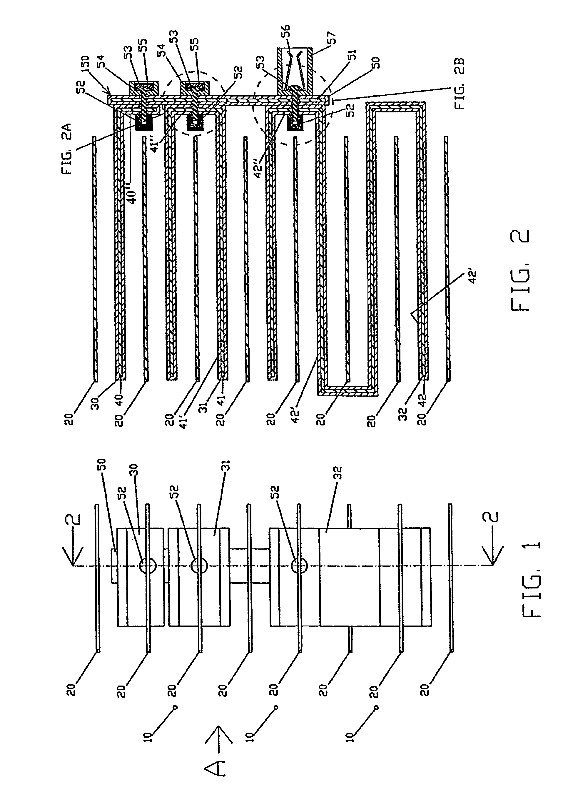 Collector modules for devices for removing particles from a gas