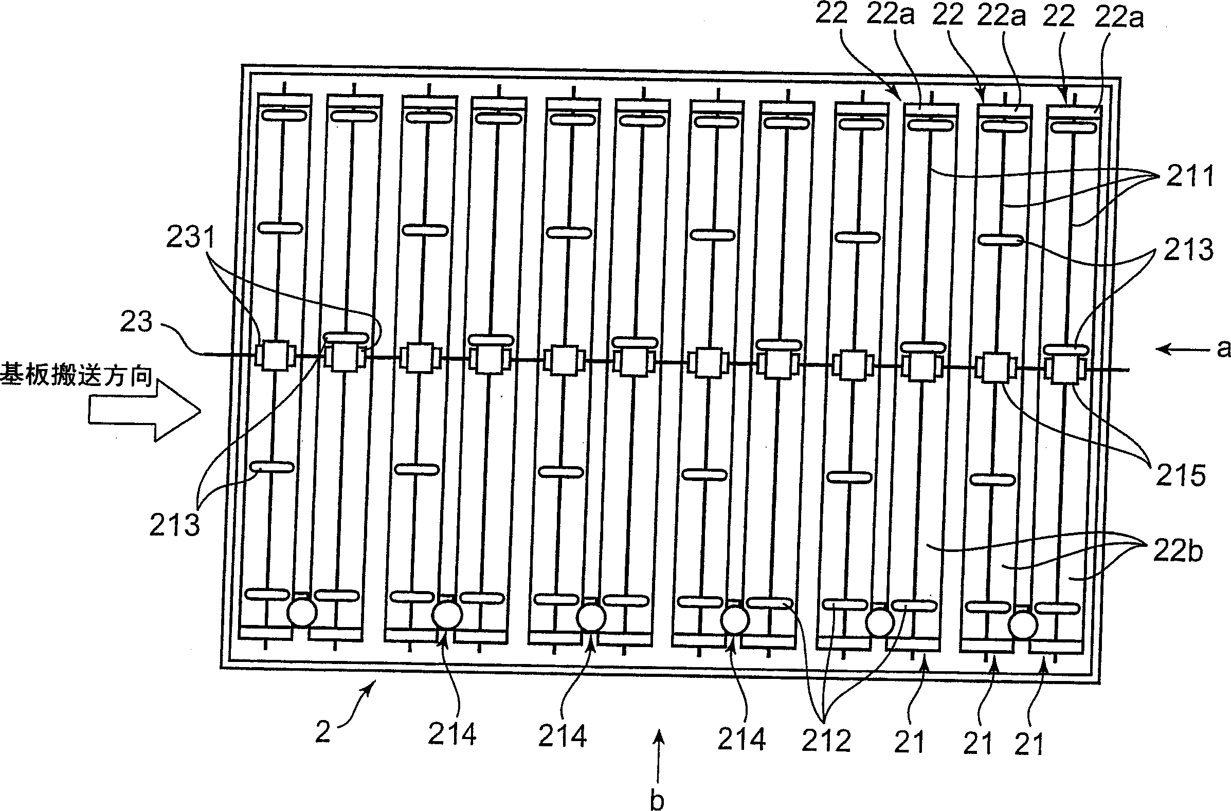 Substrate conveying device