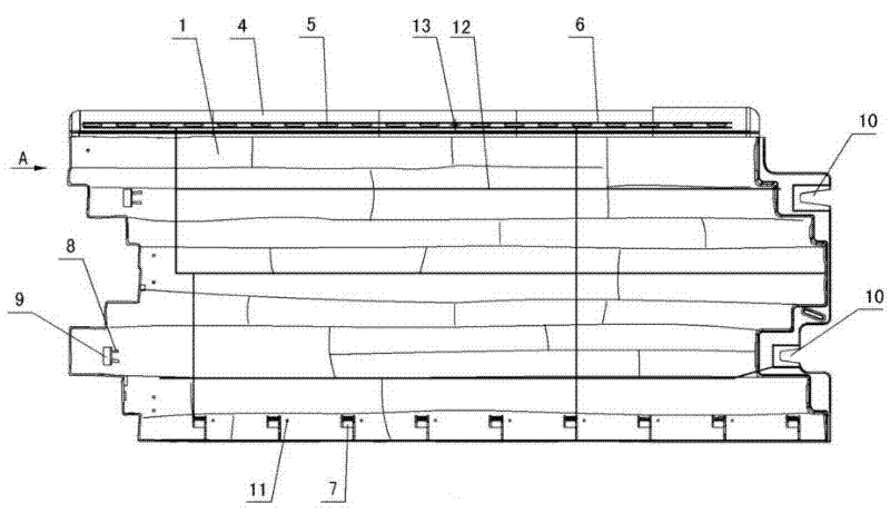 Clamping type quick connection device of reinforced plastic wallboard