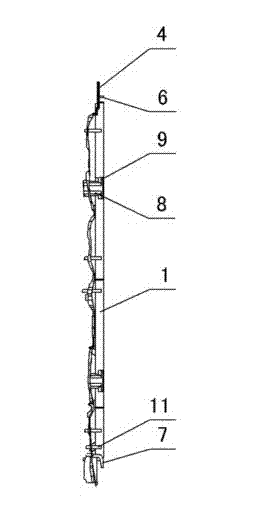 Clamping type quick connection device of reinforced plastic wallboard