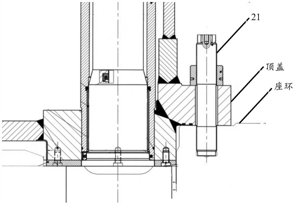 Method and device for measuring residual elongation of top cover bolts of pumped storage units