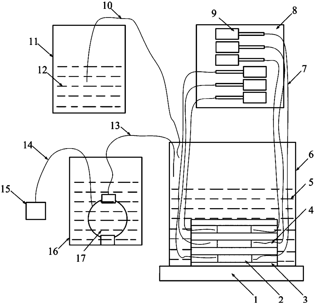 A high-efficiency clean core removal equipment for hollow turbine blades