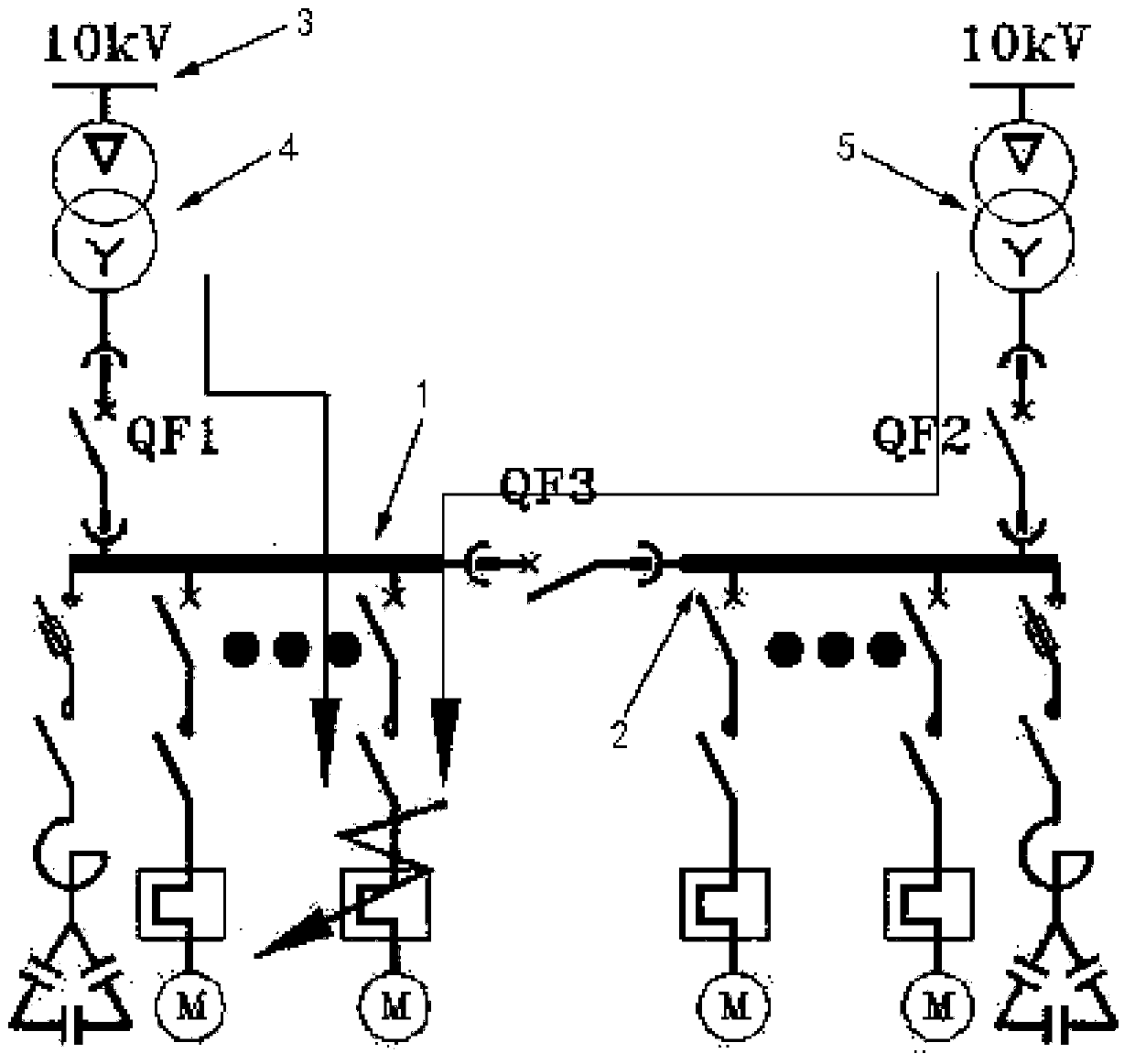 Parallel operation method for transformers based on current relay