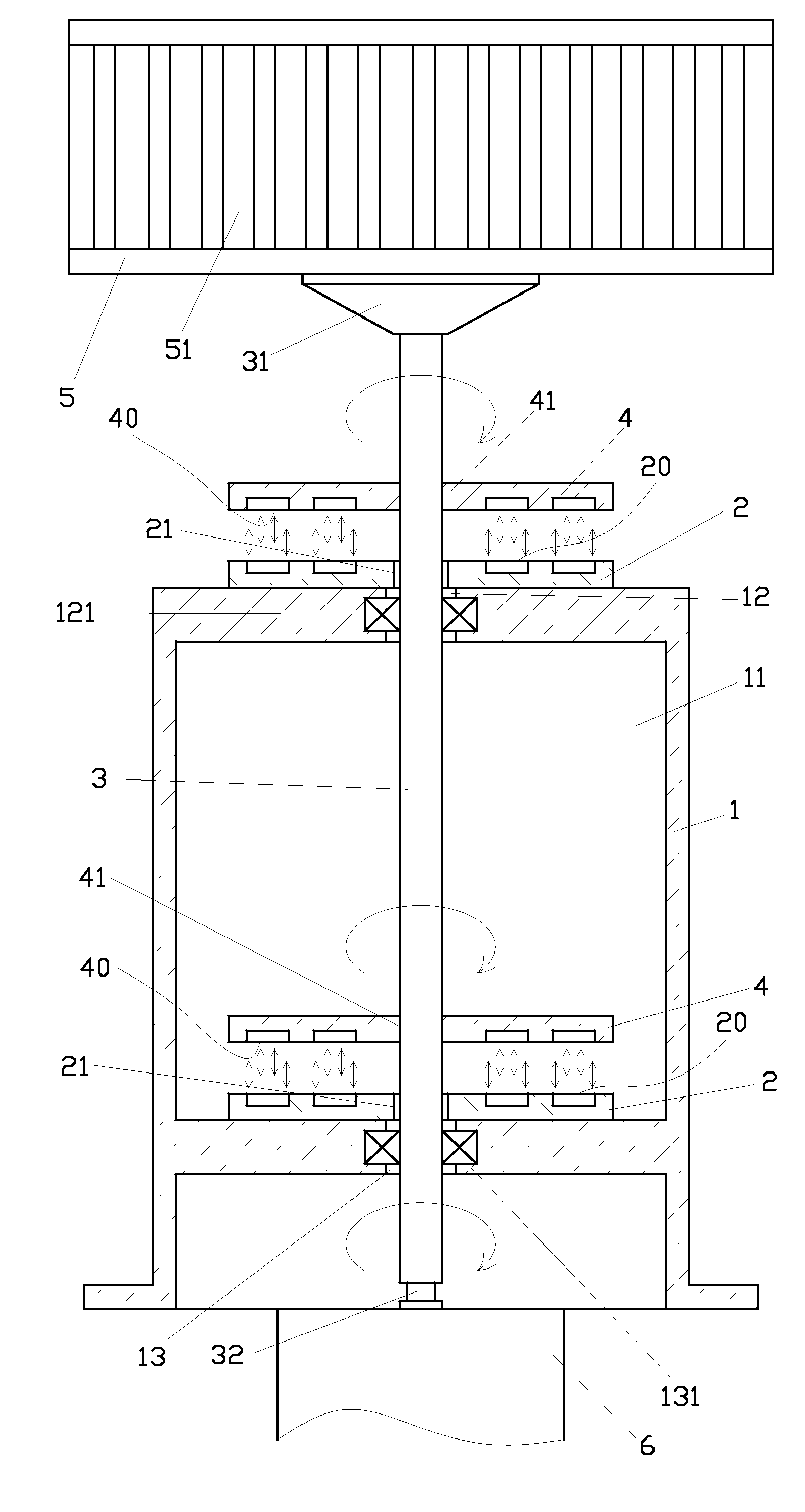 Magnetic Levitation Weight Reduction Structure for a Vertical Wind Turbine Generator