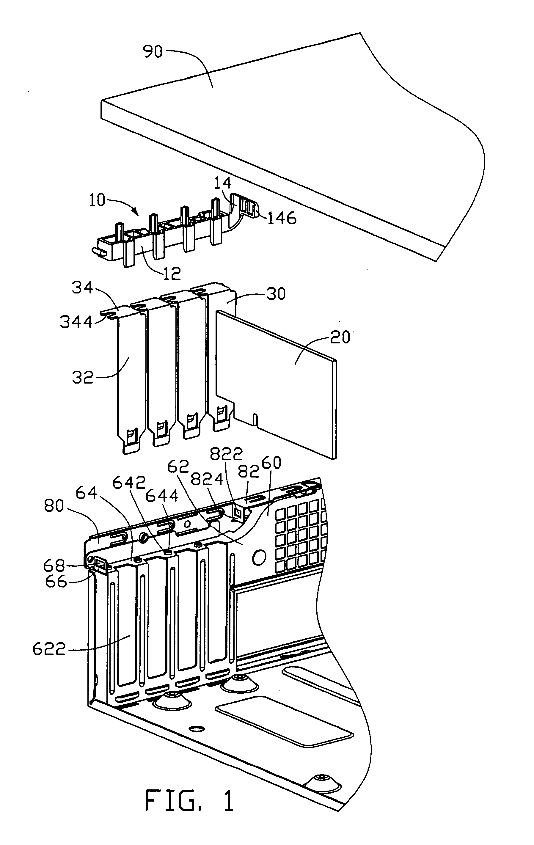 Mounting device for mounting expansion cards in computer enclosure