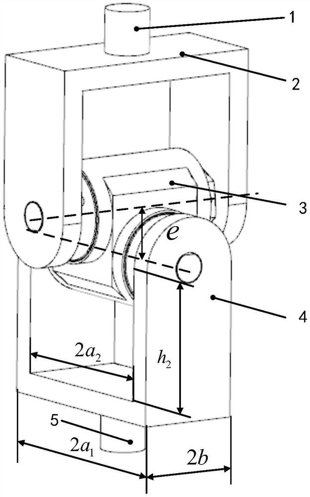 Calculation method for working space of rotating shaft non-coplanar hinge