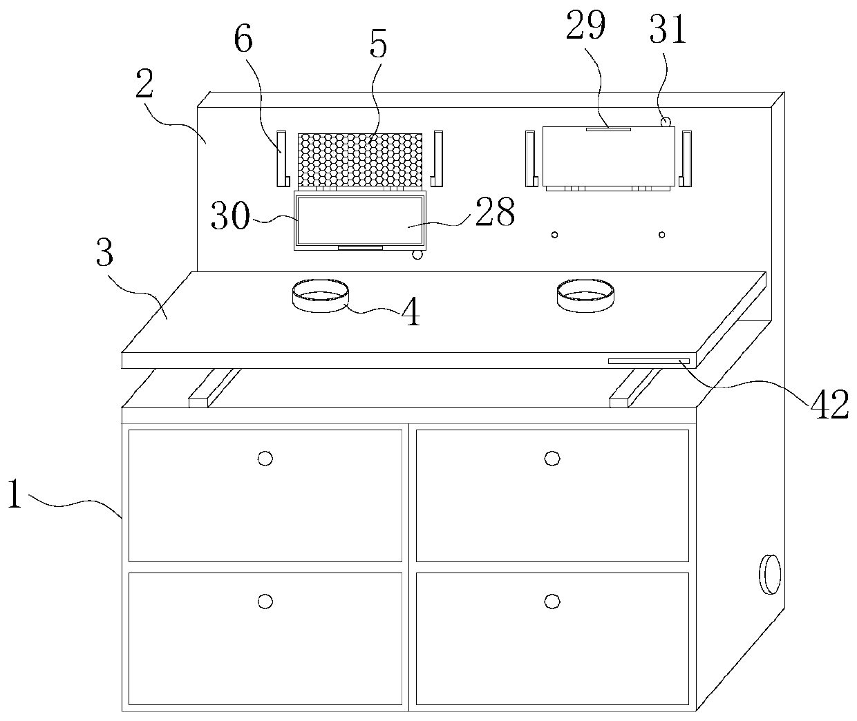 An independent smoke inlet integrated stove