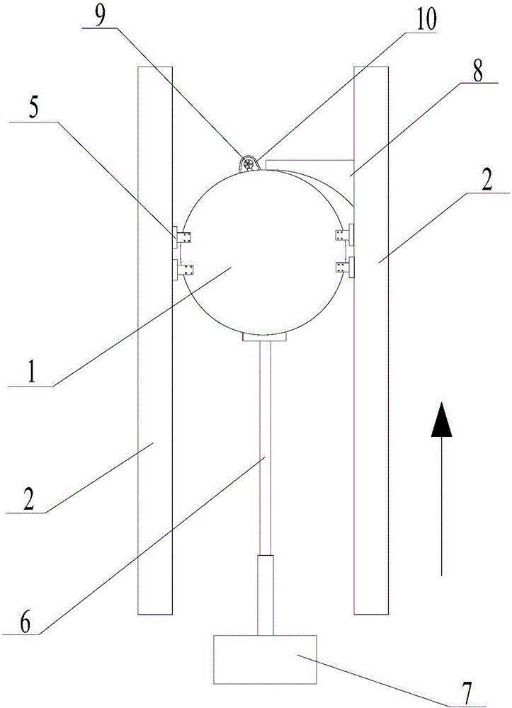 Underground coal producing hole rail moving type air quantity regulating device