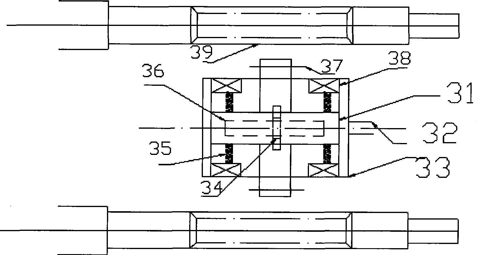 Actuating mechanism of vibration damping device with force and amplitude adjustable based on double slider mechanism