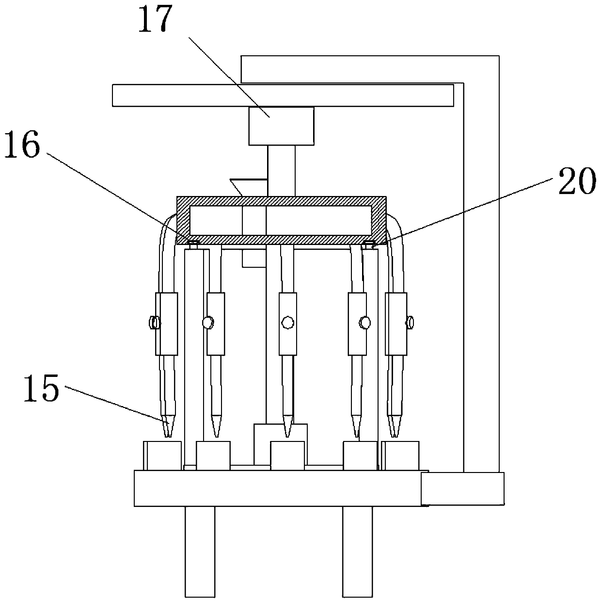 Metering and filling device used in camellia seed oil production process