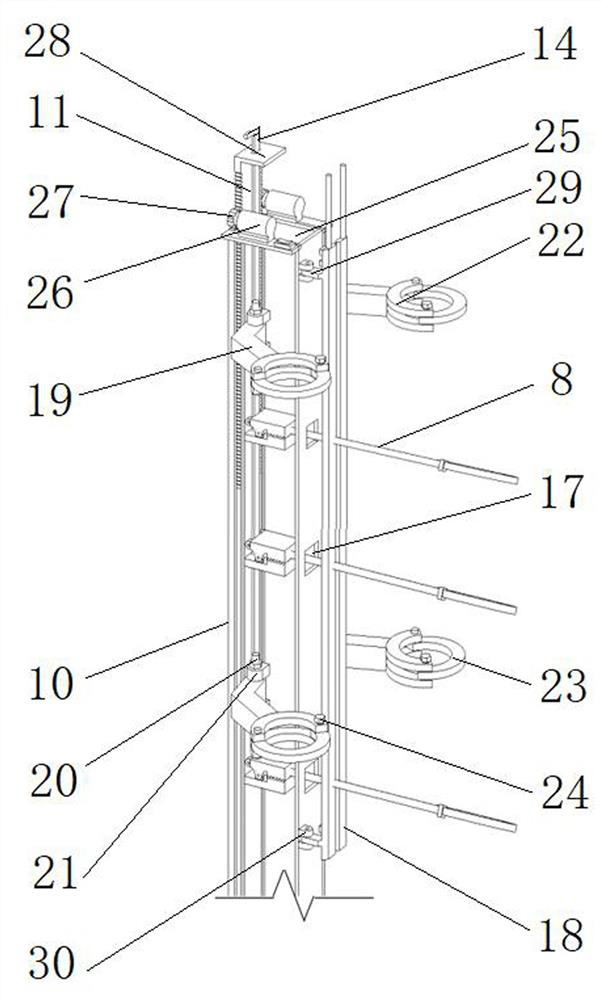 Device for binding stirrups at beam-column joint of frame structure