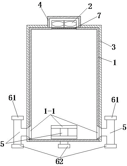 Noise reduction and ventilation structure of elevator car
