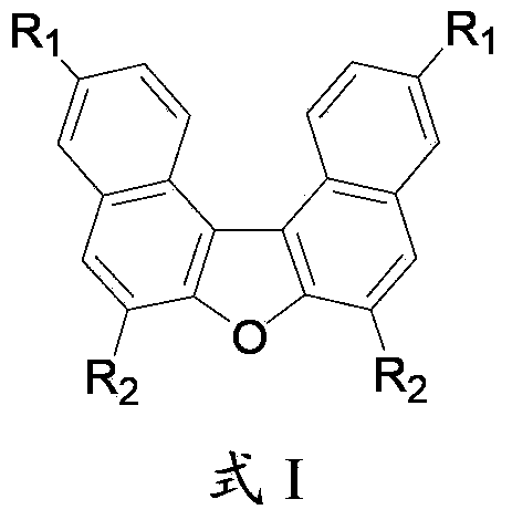 Di-substituted dinaphtho-[2,1-b:1',2'-d] furan derivative as well as preparation method and application thereof