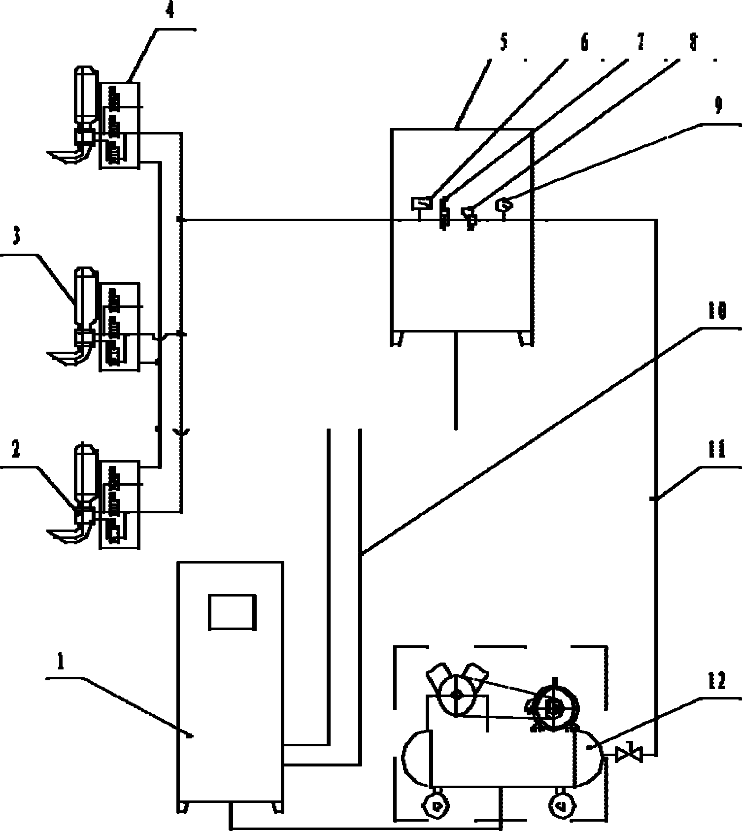 Gas energy pulse soot blower utilizing compressed gas