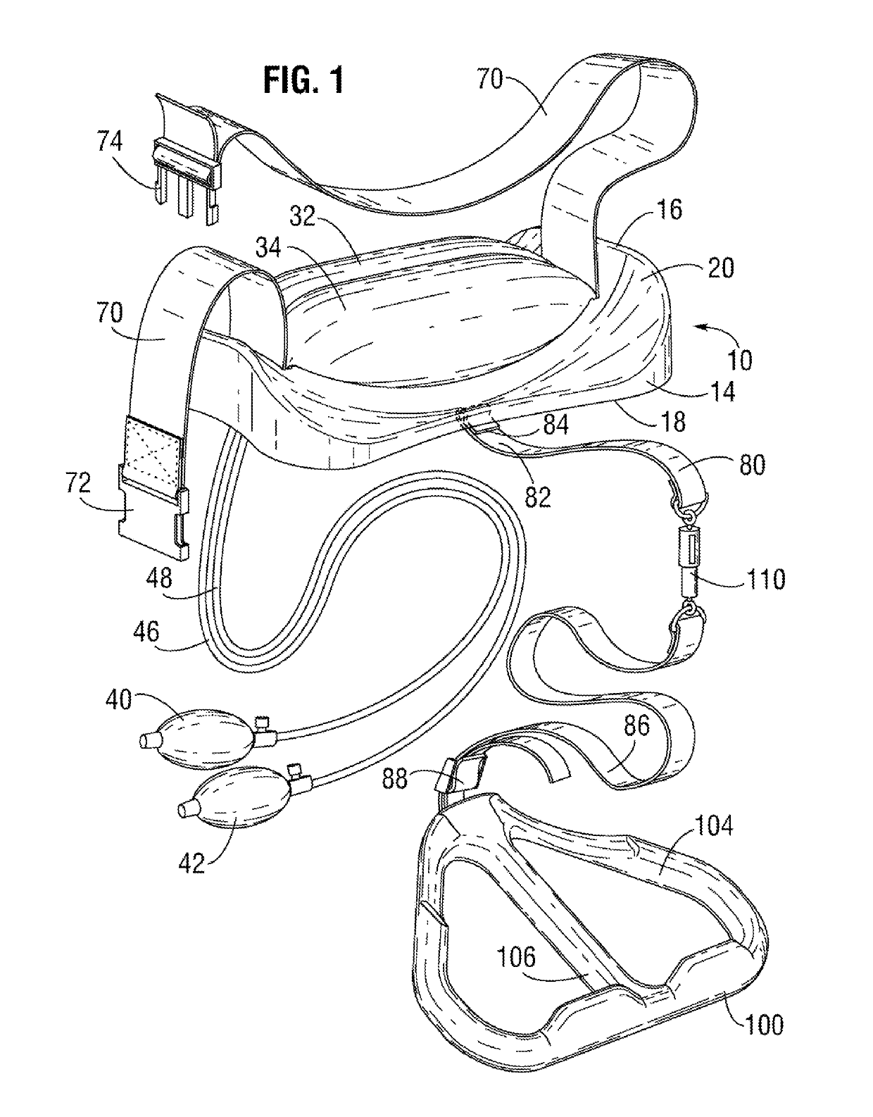 Pneumatic joint separator for lower body alignment