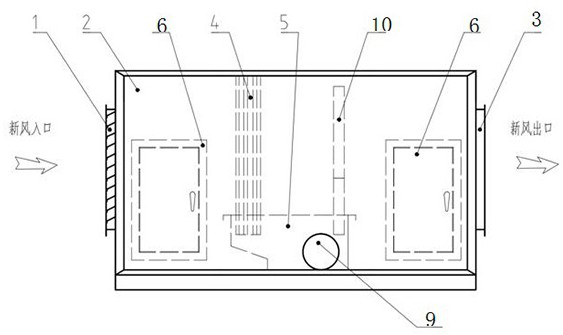 Fresh air sand removing device