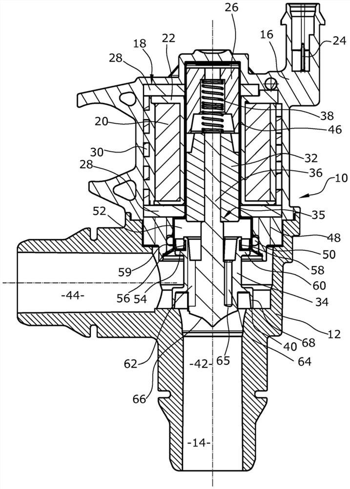 Coolant valve for a motor vehicle
