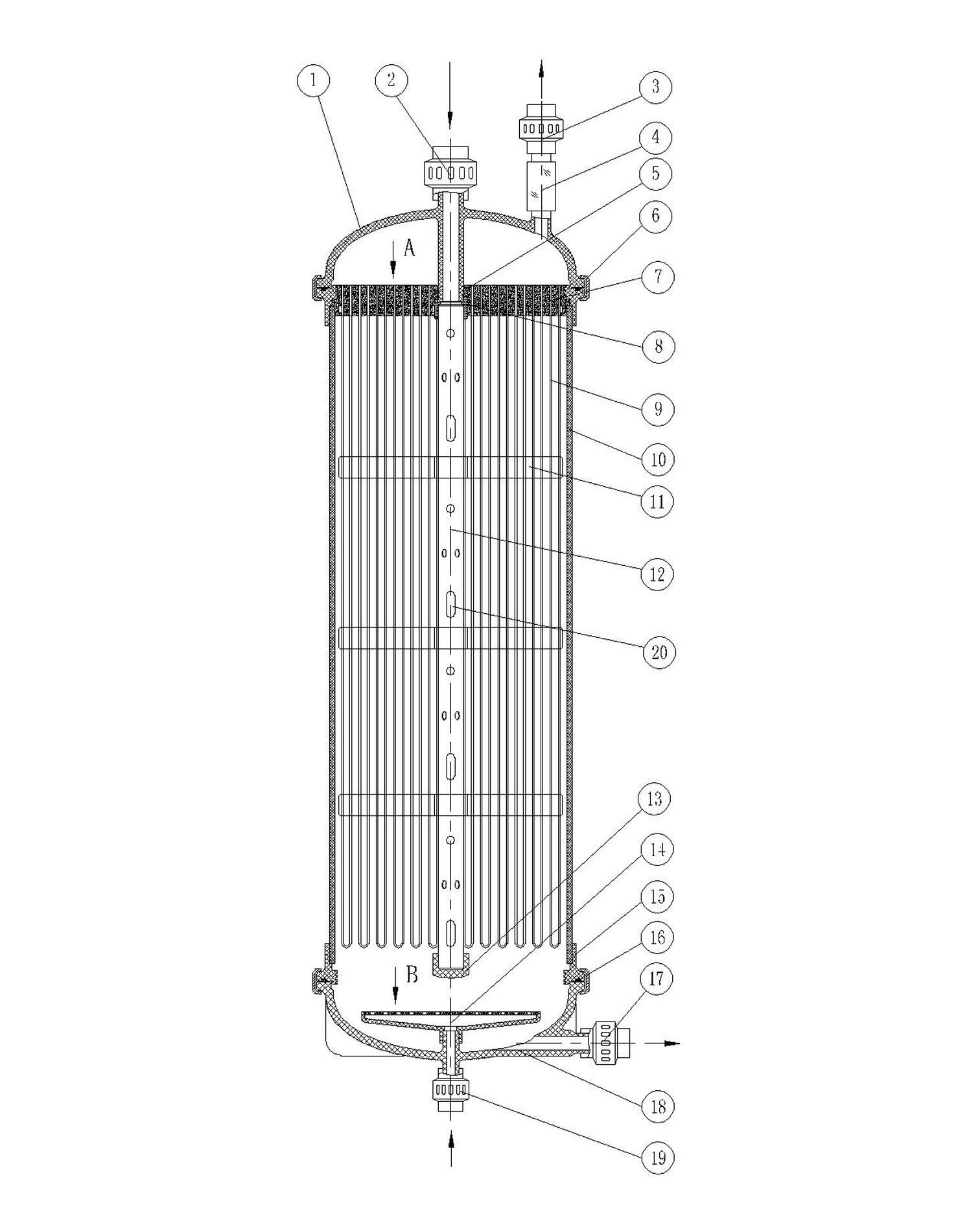 External filtering system for hollow fiber porous membrane bundle and technology thereof