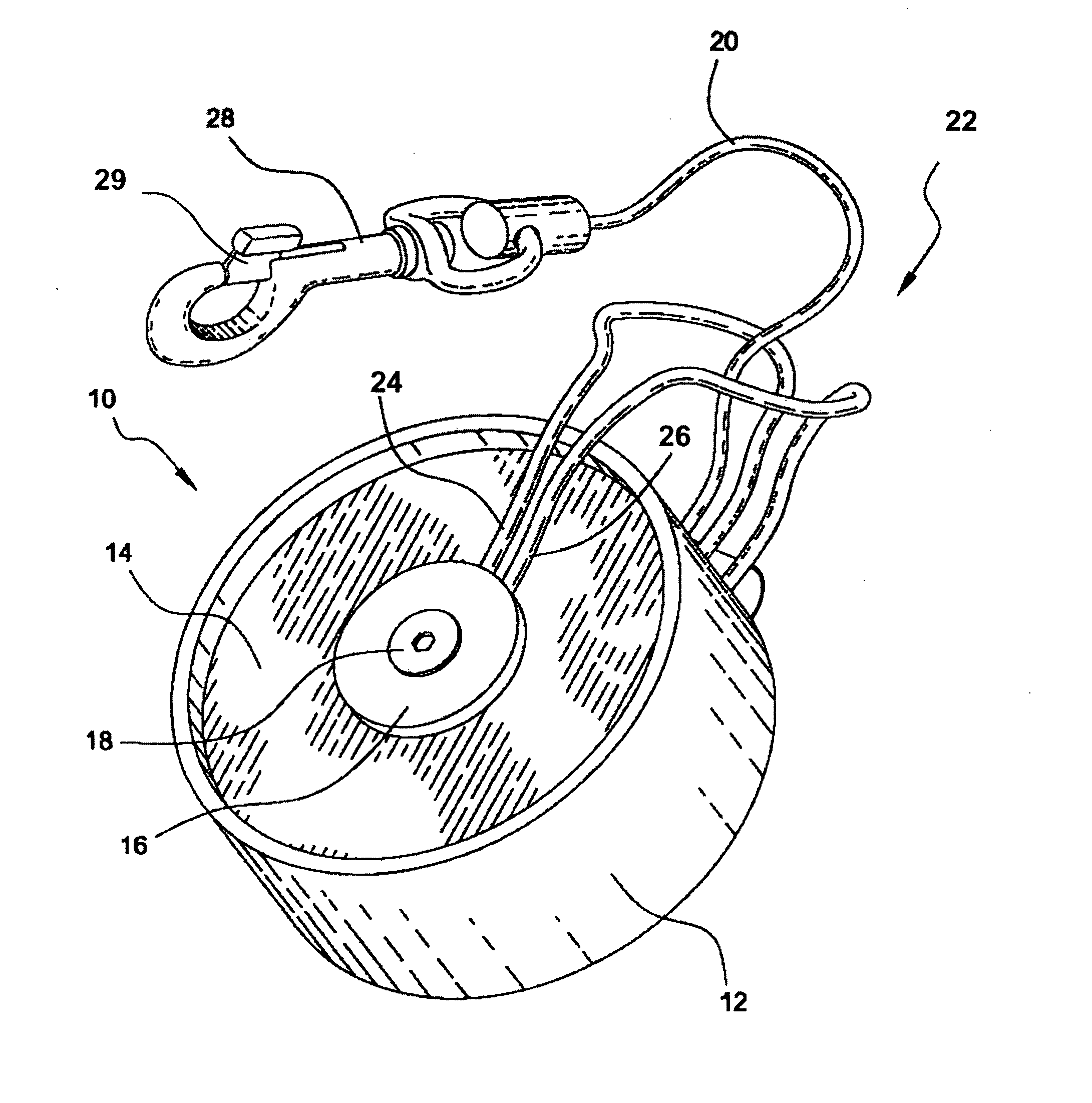Retractable tether device for hand tools