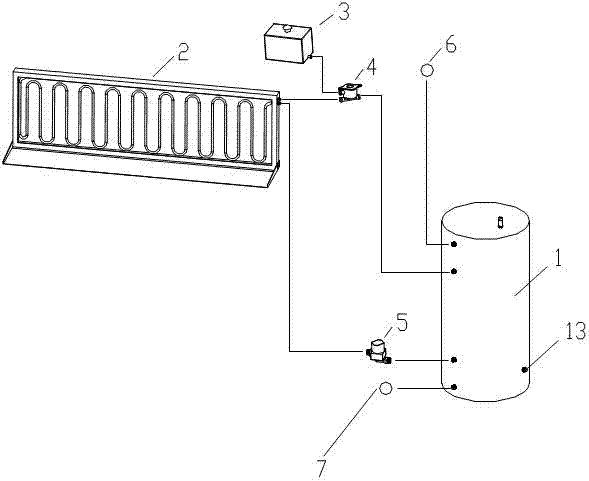 Solar water heating system provided with electric heating pipe