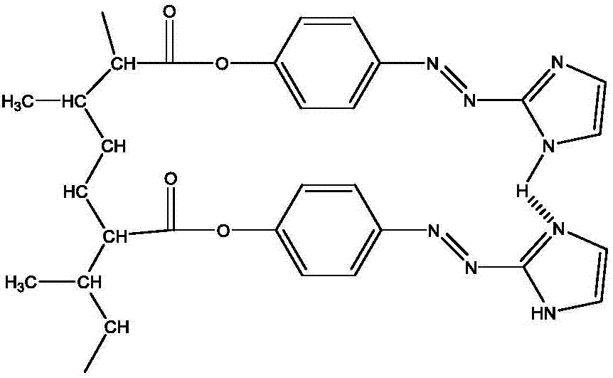 Heterocyclic azobenzene high-polymer energy storage material and preparation method thereof