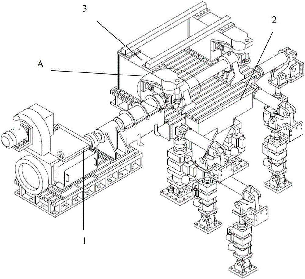 Six-degree-of-freedom dynamic simulation loading test bench for drive train axle box bearings of EMUs