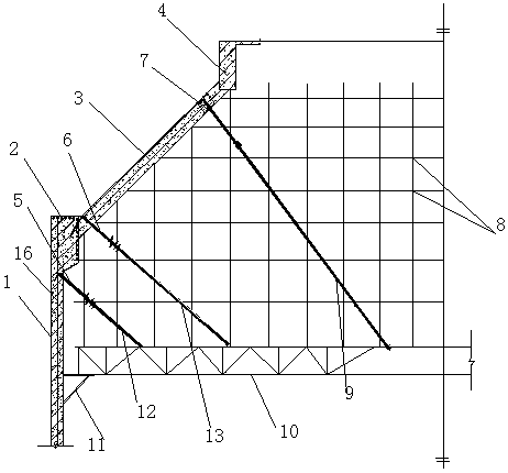 Construction platform and construction method for integrating silo roof and silo wall slip form