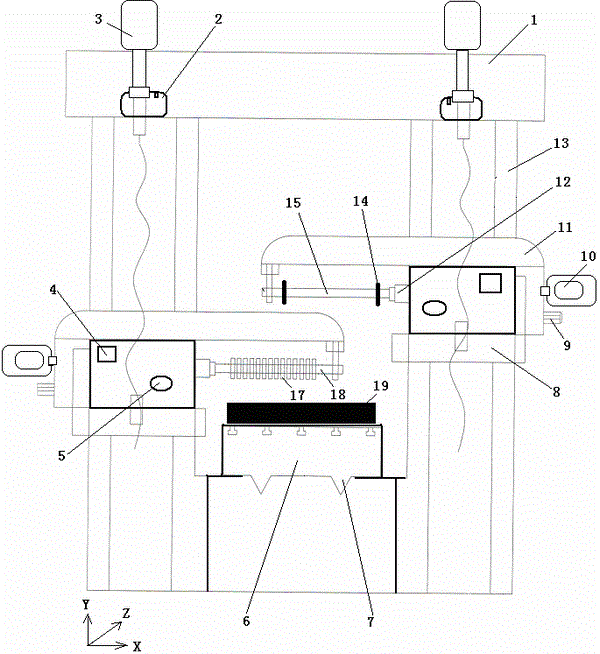 Double-cutter-shaft machine tool for graphite slotting and machining technology of machine tool