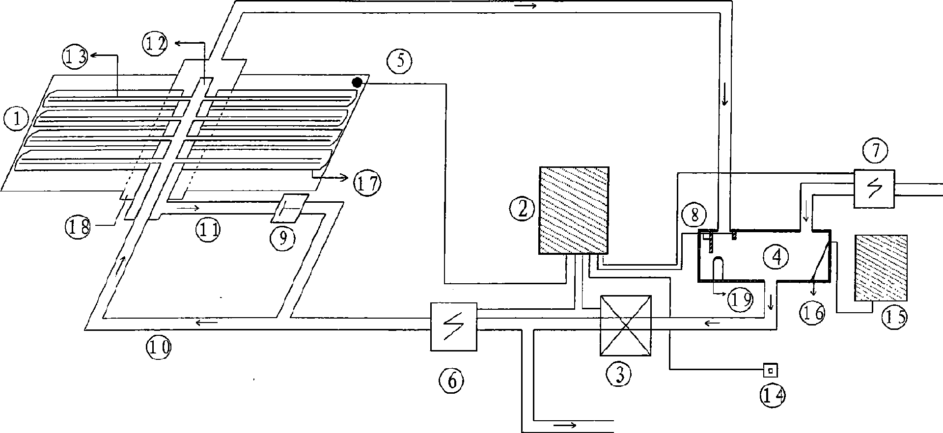 Light-operated non-beating split type solar water heater