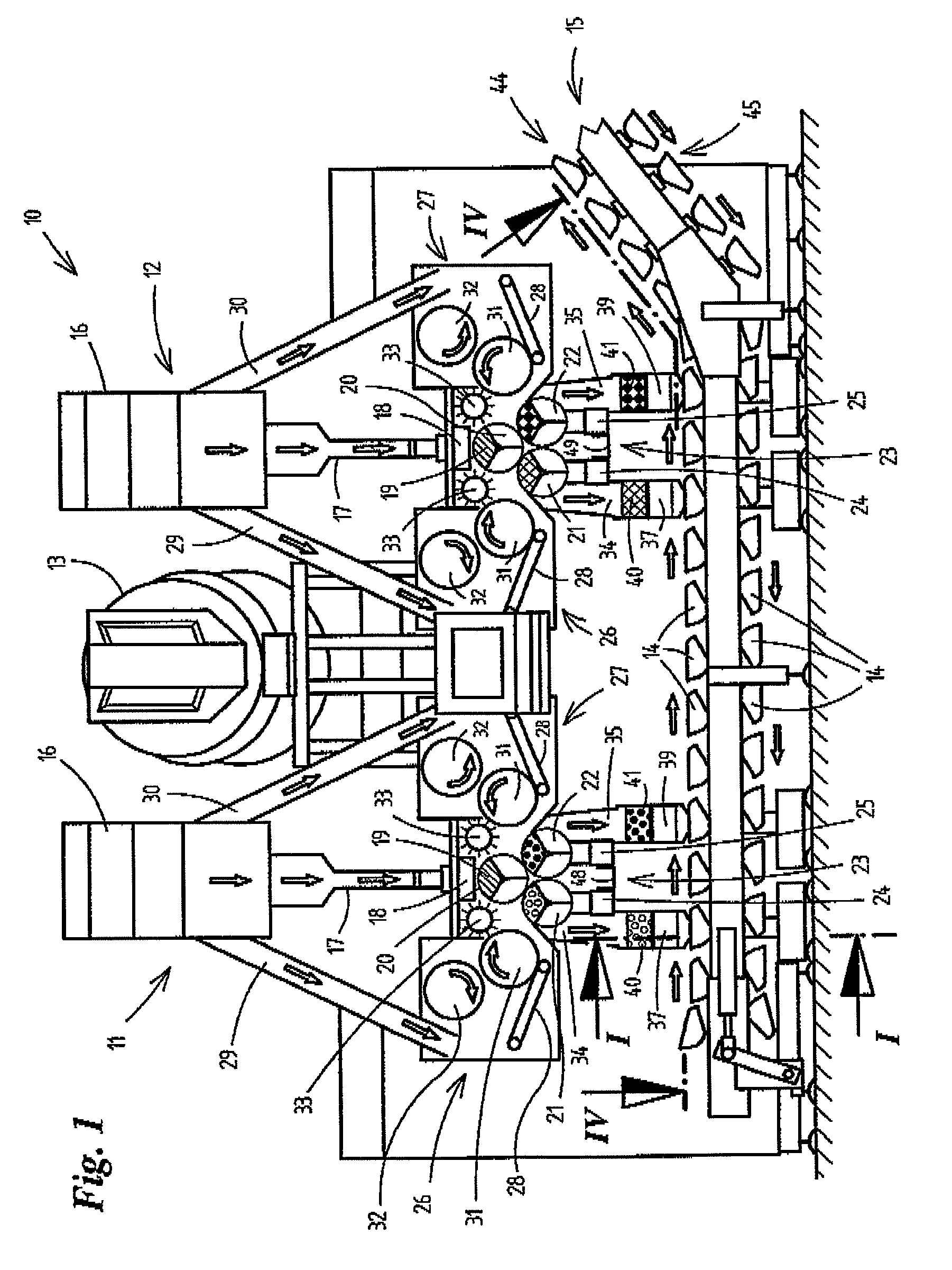 Method and apparatus for forming portions of fibrous material