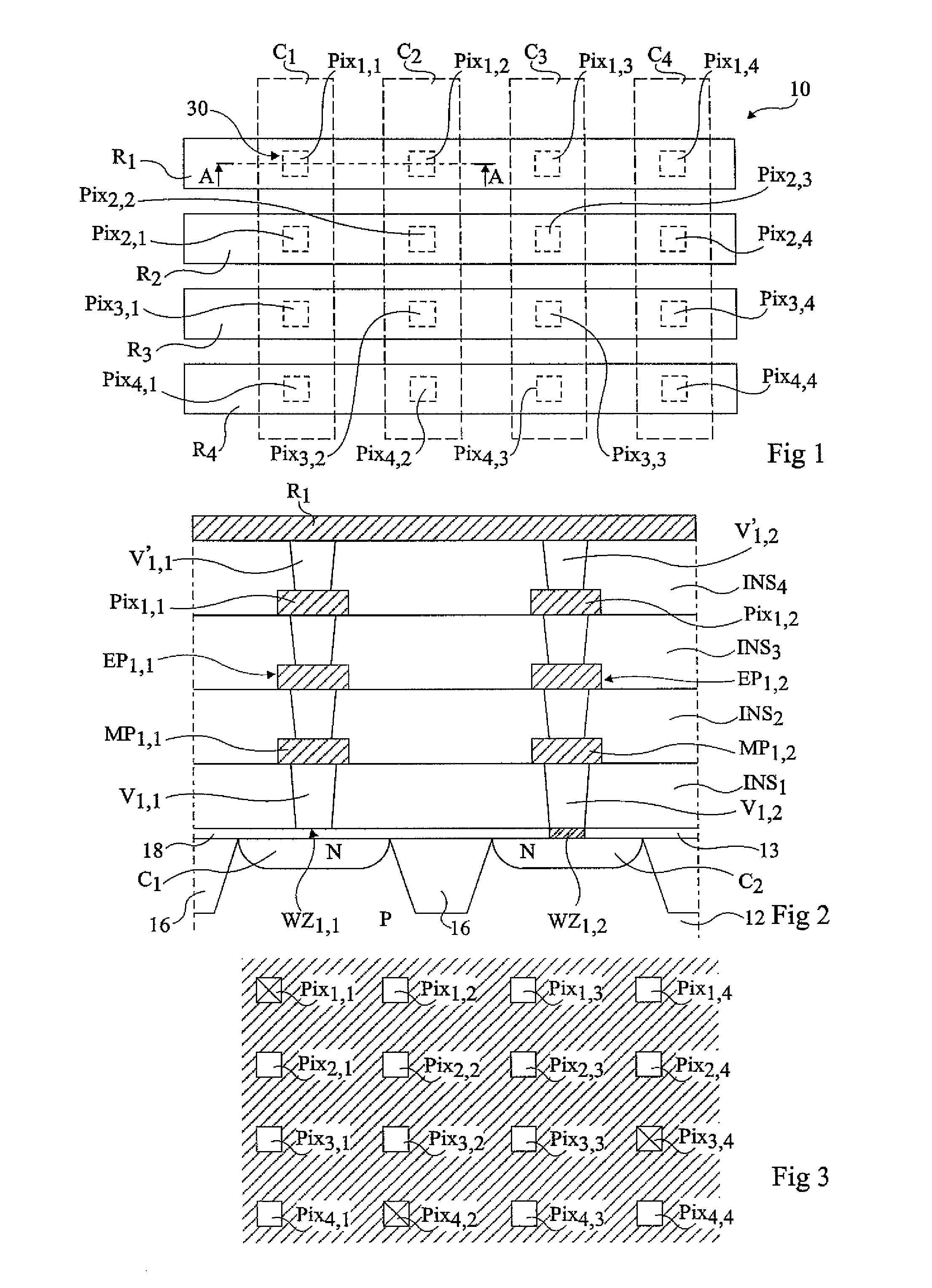Storage of an image in an integrated circuit