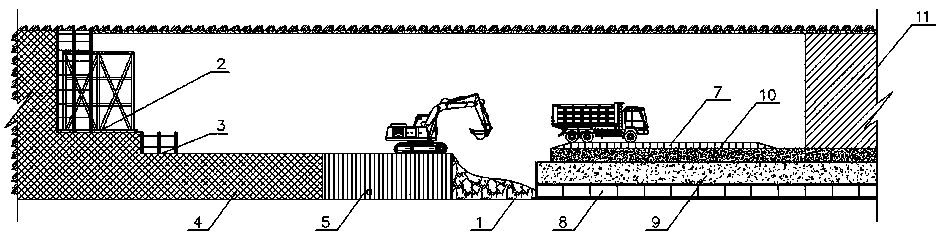 Construction method of railway single-track tunnel with central deep-buried ditch in alpine region